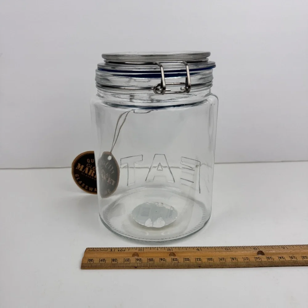 Global Market Glassworks clear embossed